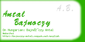 antal bajnoczy business card